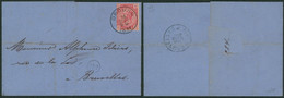 émission 1883 - N°38 Sur LAC à En-tête Obl Simple Cercle "Obourg" (filature De Coton) > Bruxelles - 1883 Leopoldo II