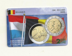 CARTE DE COLLECTION SANS PIECE BELGIQUE EUROSYMBOLS INSTITUTE ESI ID CARD MILLESIME 2005. - Belgique