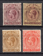 FALKLAND ISLANDS/1921-29/MH/SC#42-3, 45, 47/ KING GEORGE V / KGV /ROYALTY / SCRIPT WMK / PARTIAL SET - Maldiven (...-1965)