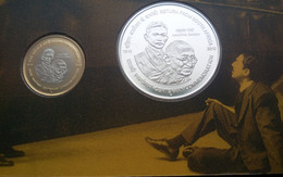 India 2019 "PROOF COIN" Centenary Of Mahatma Gandhi's Return From South Africa Rs.100&Rs.10 "PROOF" Set Of 2 Coins SCARE - Andere & Zonder Classificatie