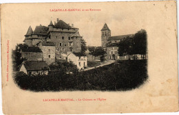 CPA LACAPELLE-MARIVAL - Le Chateau Et L'Église (223453) - Lacapelle Marival