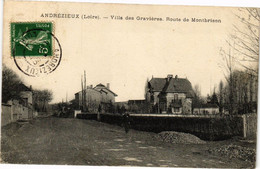 CPA ANDRÉZIEUX - Villa Des Gravieres. Route De MONTBRISON (225858) - Andrézieux-Bouthéon