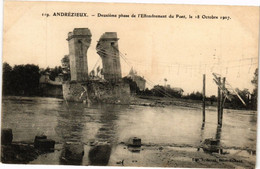 CPA ANDRÉZIEUX - Deuxiéme Phase De L'Effondrement Du Pont Le 18 .. (225863) - Andrézieux-Bouthéon