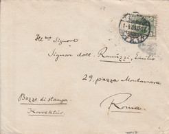 DANEMARK SEUL SUR LETTRE POUR L'ITALIE 1909 - Cartas & Documentos