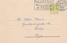DANEMARK SEUL SUR CARTE DE COPENHAGUE 1958 - Cartas & Documentos