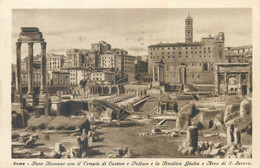 Roma Foro Romano Con Il Tempio Di Castore E Polluce E La Basilica Giulia E Arco Di S. Severo 1935 - Altare Della Patria