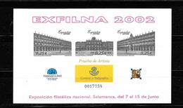 ESPAÑA 2002, PRUEBA LUJO EDIFIL 78 ” EXFILNA 2002 ”. MNH. - Plaatfouten & Curiosa