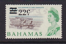 Bahamas: 1966   QE II - Decimal Currency - Surcharge   SG283    22c On 2/-    MNH - 1963-1973 Autonomía Interna