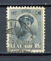 LUXEMBOURG : CHARLOTTE - N° Yvert 156 Obli. - 1921-27 Charlotte Voorzijde