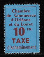 TIMBRES DE GREVE N° 2 10 F. ROUGE-BRUN SUR BLEU NEUF ** SIGNE BRUN TTB COTE 250 € - Stamps