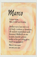 Ansichtkaart-postcard MARCO - Prénoms