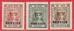 Etats Princiers De L'Inde - Holkar (Indore) Service N°2 à/to 4 (1 Recto) 1904-1908 * - Holkar