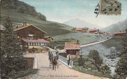 CPA - 73 - SAINT JEAN - Route Du Grand Bornand - Colorisée - Calèche - Saint Jean De Maurienne