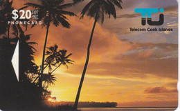 TARJETA DE COOK ISLANDS DE UNA PUESTA DE SOL (01CID) (SUNRISE-SUNSET) NUEVA-MINT - Islas Cook