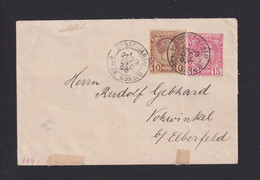 1890 - 15 C. Ganzsache Mit 10 C. Zufrankiert Ab Monte-Carlo Nach Vohwinkel - Brieven En Documenten