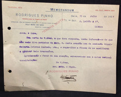 C1/2 - Publicidade * Rodrigues Pinho * Vinhos Do Porto * Vila Nova De Gaia *  Portugal - 1926 - Portugal