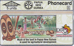 TARJETA DE PAPUA Y NUEVA GUINEA EXPO 92 SEVILLA (203A) (NUEVA-MINT) - Papua Nueva Guinea