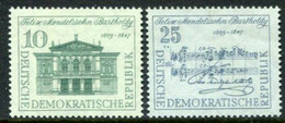 DDR / E. GERMANY 1959 Mendelssohn Anniversaryt MNH / **  Michel  676-77 - Unused Stamps