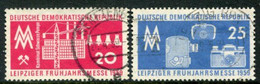 DDR / E. GERMANY 1959 Leipzig Spring Fair Used  Michel  678-79 - Oblitérés