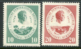 DDR / E. GERMANY 1959 Humboldt Centenary MNH / **  Michel  684-85 - Ungebraucht