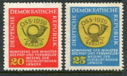 DDR / E. GERMANY 1959 Postal Ministers' Conference MNH / **  Michel  686-87 - Unused Stamps