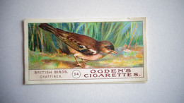 BRITISH BIRDS N° 24 CHAFFINCH  Oiseau Bird  Cigarettes OGDEN'S Tobacco Vignette Trading Card Chromo - Ogden's