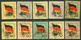 DDR / E. GERMANY 1959 10th Anniversary Of Democratic Reoublic Used  Michel  722-31 - Usati