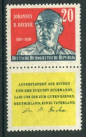 DDR / E. GERMANY 1959 Robert Becher MNH / **  Michel  732 Zf - Ungebraucht