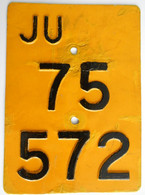 Velonummer Töfflinummer Jura JU 75572 Ohne Vignette - Number Plates