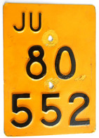 Velonummer Töfflinummer Jura JU 80552 Ohne Vignette - Number Plates