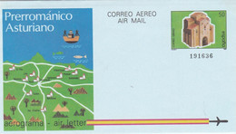 Aerograma - Air Letter  - Correo Aereo - Air Mail - Prerromanico Asturiano - 1931-....