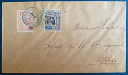 Colonies Françaises Obock N°53A & 54B Coupés Sur Lettre De Djibouti Pour En Ville Oblitérés Du 20 Nov 1901 TTB - Storia Postale