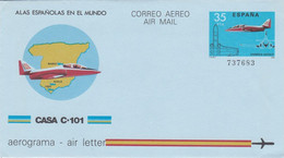 Aerograma - Air Letter  - Correo Aereo - Air Mail - Casa C-101 - Alas Espanolas En El Mundo - 1931-....