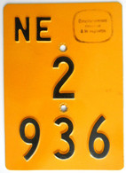 Velonummer Mofanummer Neuenburg NE 2936 Ohne Vignette - Number Plates
