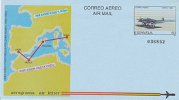 Aerograma - Air Letter  - Correo Aereo - Air Mail - Linea Aerea Cadiz-melilla-pollensa-roma (1936-1939) - 1931-....