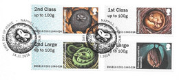 GB -  Post & GO Stamps (4)   2016 -  Hibernating    FDC Or  USED  "ON PIECE" - SEE NOTES  And Scans - 2011-2020 Dezimalausgaben