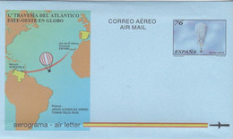 Aerograma - Air Letter  - Correo Aereo - Air Mail - 1° Travesia Del Atlantico Este-oeste En GLOBE - 1931-....