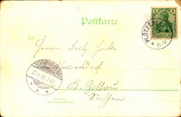1905, "PLÖTZENSEE", Berliner Vorortstempel Rs. Auf Dekorativer Ansuchtskarte - Maschinenstempel (EMA)