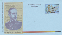 Aerograma - Air Letter  - Correo Aereo - Air Mail - 75° Aniversario Del Reglamento De PALOMAS Mensajeras - 1931-....