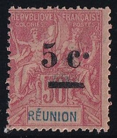 Réunion N°53d - Variété Point En Haut Du "c" - Neuf * Avec Charnière - B/TB - Nuovi