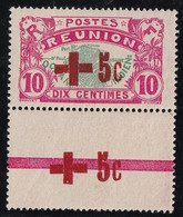 Réunion N°81a - Variété "5" Rapproché De La Croix Tenant à Normal Sur Bdf - Neuf ** Sans Charnière - TB - Unused Stamps