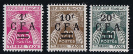 Réunion Taxe N°45/47 - Neuf ** Sans Charnière - TB - Postage Due