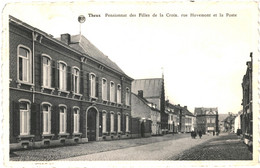 CPSM Carte Postale  Belgique Theux Pensionnat Des Filles De La Croix Rue Hovemont Et Poste  VM58336 - Theux