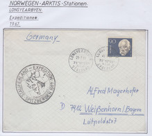 Spitsbergen 1967 Stauferland Expedition Cover Ca 29.7.1967 Longyearbyen (LO153) - Expéditions Arctiques