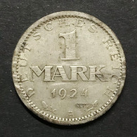 Germania Germany 1 Mark 1924 A + 10 Rentenpfennig 1924 F  E.774 - 1 Marco & 1 Reichsmark