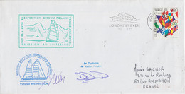 Spitsbergen 1996 Voilier Antarctica Mission Au Spitzbergen  Cover 2  Signatures  Ca 8.1.1996 Longyearbyen (LO155) - Expéditions Arctiques