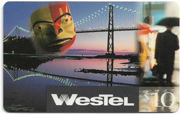 Canada - WesTel - Lions Gate Bridge, 09.1994, Remote Mem. 10$ (White Value), Used - Canada
