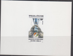 SOCCER - IVORY COAST - 1992- African Nations Cup Set Fo 2 Delxue Proof Sheets, Seldom Seen - Copa Africana De Naciones