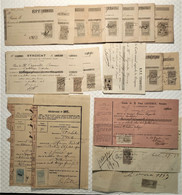 Vente Sur Le LOT COMPLET - Timbre De "QUITTANCES" - Valeur: 10c & 25c - Sur Divers Documents - Sellos