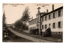 Bains - La Mairie Et Route De Saugues - Les Ecoles - CPA° Rn - Saugues